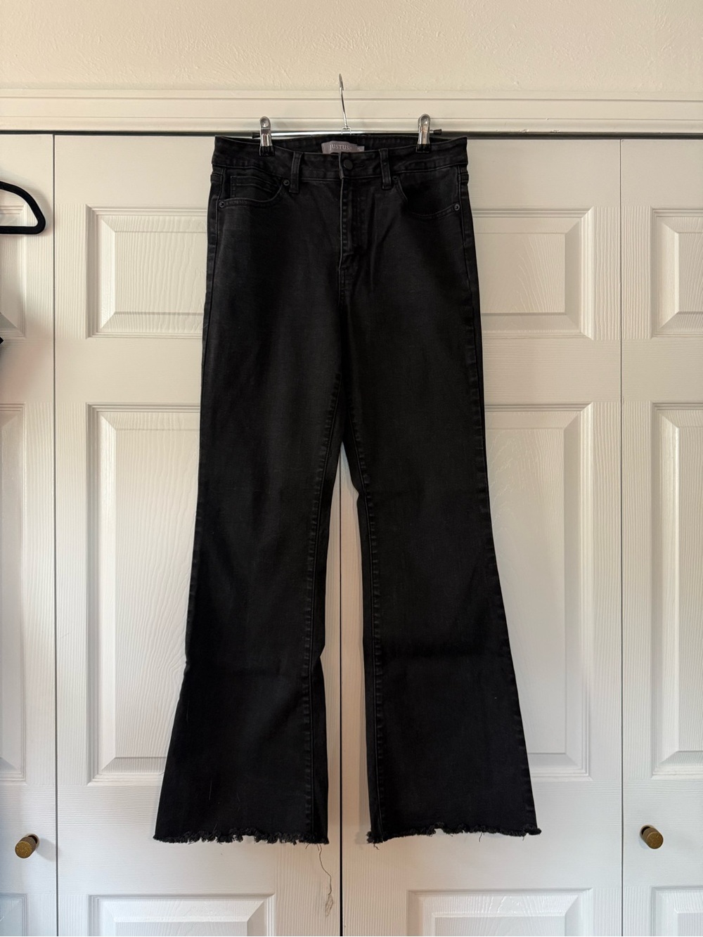 Just USA Black High-Rise Wide Leg Flare Jeans